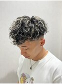 波巻きパーマ/ハイライトカラー/ブリーチデザイン