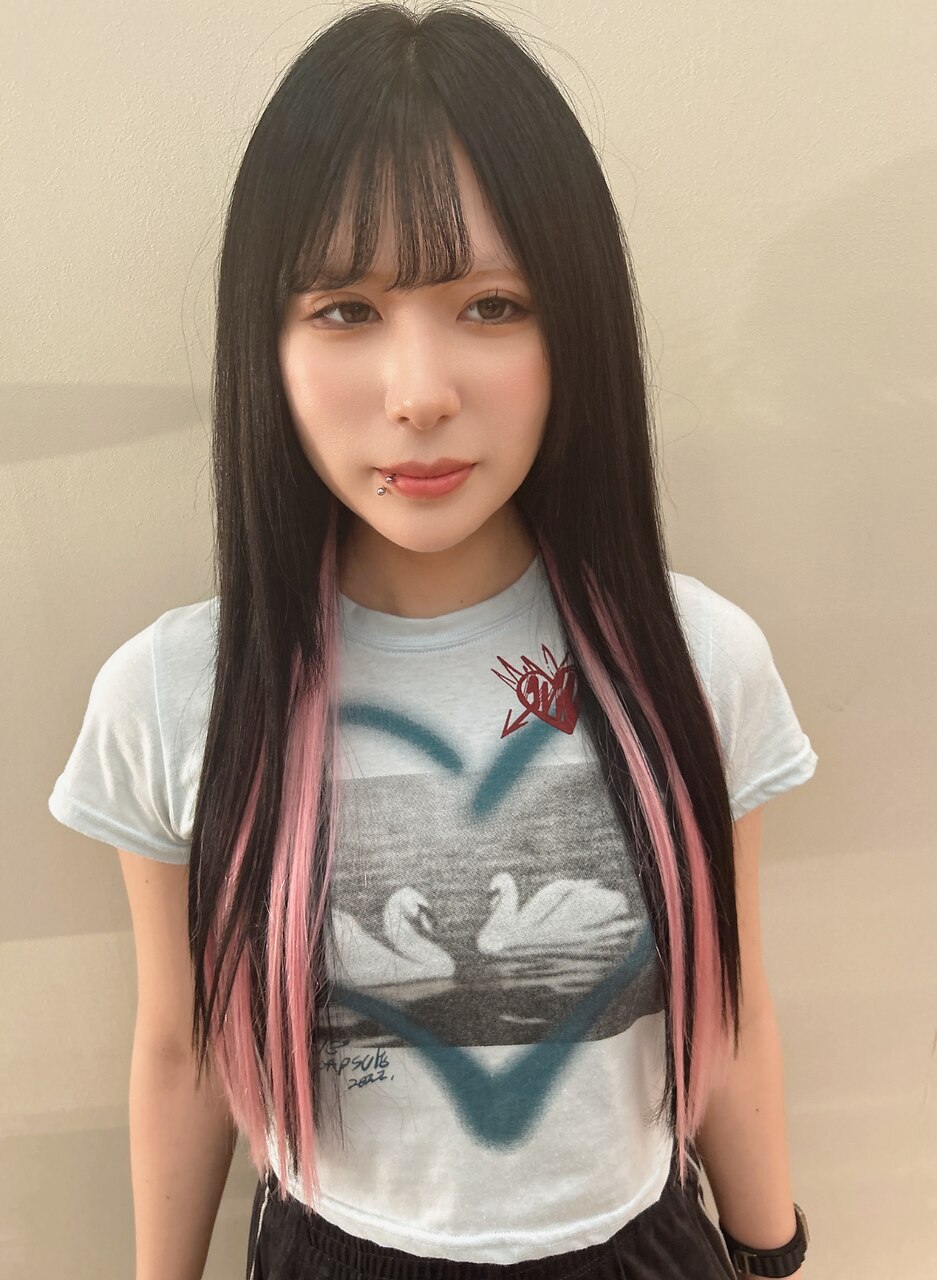 黒×ピンクの長さ出し シールエクステ80本:L221459500|イーエル 黒×ピンクの長さ出し シールエクステ80本:L221459500|イーエル