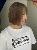 大人ショートボブ丸みショートカットマッシュショート前髪あり