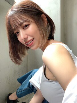 ロゼ 天理(ROSE) 【ROSE】インナーカラー_ボブ_シースルーバング