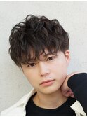 波巻きスパイラルパーマメンズマッシュパーマツイストパーマ
