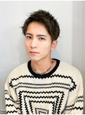 ソフトツイストパーマメンズアップバングショート横浜