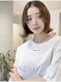 韓国ボブ小顔前髪レイヤーカットブリーチ縮毛矯正ハイライト池袋
