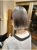 透明感カラー★20代30代ダブルカラーブリーチグレージュアッシュ