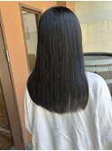 ロングボブ/暗髪/艶髪/トリートメント