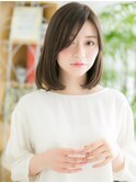 綾瀬/髪質改善/カーキベージュ☆うるツヤストレートロブヘアk