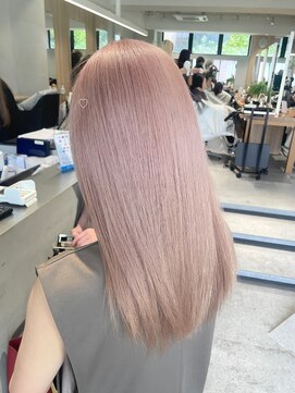 ホロ(hollo) ブリーチ1.5~2回/ピンクベージュカラー/ ハイトーンブリーチ