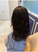 前髪/アンブレラカラー/こなれミディ/イメチェン/ウェーブパーマ