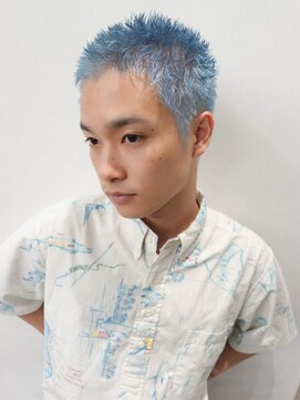 メンズレコ 渋谷(MEN'S LECO) メンズカットメンズハイトーンカラー坊主ヘア