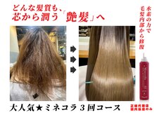 TV番組で話題のミネコラ正規代理店。本物の髪質改善が叶うサロン