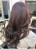 ココアブラウンラベンダーブラウン暖色ブラウン