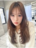 ロングレイヤーハッシュカットワンカール簡単スタイリング表参道