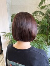 フゥカ 売市店(fuka) 【 朝の時短ヘア♪】大人可愛い丸みボブ × ピンクブラウン