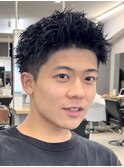 波巻きツイストスパイラルルーズパーマアクティブショート渋谷
