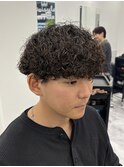 リバースセンターパート/ニュアンスパーマ/ダウンバング/MEN'S