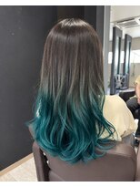 リオリス ヘア サロン(Rioris hair salon) ターコイズブルーグラデーション