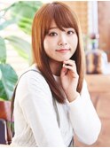 清楚感のあるナチュラルサラしとセミロング[藤沢駅]