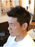 刈り上げないくらいのフェザーアップスタイル
