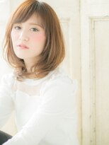 クオーレ ヘア アンジュ 水戸店(CUORE HAIR ange)&nbsp;*ange水戸*…大人かわいい斜めバング♪ワンカール小顔セミディa