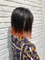 アジールヘア 池袋東口店(agir hair) オレンジ裾カラーグラデーションビタミンカラー池袋