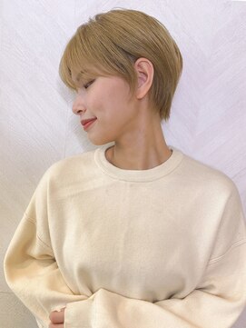 ロンド ストラーダ 心斎橋(Lond strada) ショート×ハイライト白髪ぼかし×シルキーベージュ[心斎橋]