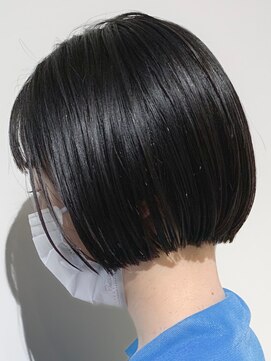 リンダバイネオリーブ 白楽店(Linda by neolive) ぱつんとボブ切りっぱなしボブ顎ラインボブ艶感カラー就活カラー