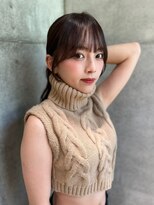 ロンド マーレ 天神大名店(Lond mare) グレーベージュ/レイヤーロング/ツヤ黒髪/アッシュカラー