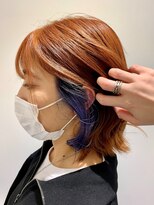 アズールサン 草加西口店(azule-sun)&nbsp;イヤリングカラー,ブリーチ,パープル,イヤリングカラー【草加】