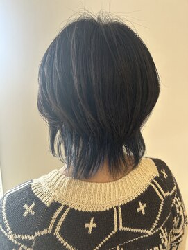 スタイル(STYLE) 伸ばしかけヘア　イヤリングカラー　シルバーブルー