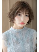 グレージュアッシュひし形AラインボブショートY戸田公園20代30代