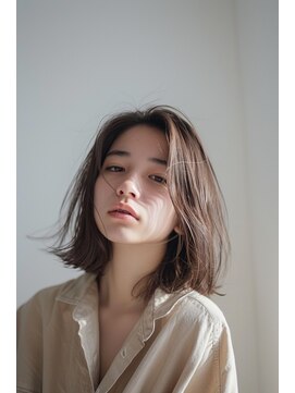 ラナ 新宿(lana) こなれミディ/顔まわり/シアーグレージュ【lana hair/新宿】