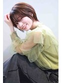 小顔カットショートベージュカラー前髪あり20代30代40代