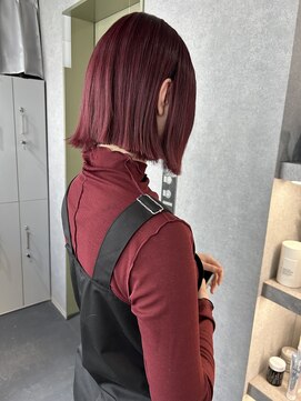 リラス 博多(rilas) ワイドバング 外ハネボブ ハイトーン イメチェン