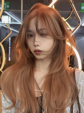 ラキング ギンザ トウキョウ(LAKING GINZA) くびれヘア/アプリコットオレンジ/夏/ハイライトカラー[銀座駅]