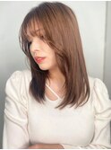 韓国風艶髪マロンベージュ姫カットレイヤーp1北浦和20代30代40代