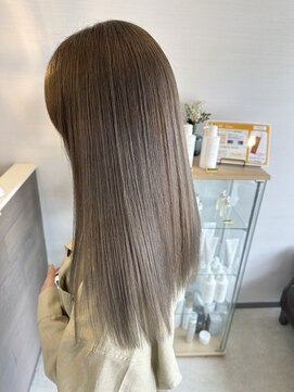 グラム 安城桜井店(gram) ブリーチ_オリーブベージュ_透明感カラー_髪質改善