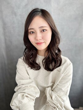 ティエル 町田店(tiel) 【町田】暗髪ロング×透明感カール／愛され大人ヘア