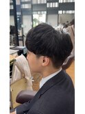 癖毛を活かしたマッシュ