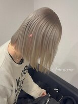 ベレーザ 渋谷(BELEZA) 17507全頭ブリーチボブレイヤーミニマルボブグレーブラウン