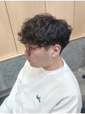 刈り上げショートマッシュ波巻きスパイラルパーマ