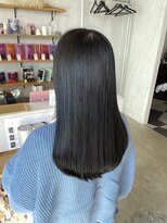 シェル 津山の手店(shel)&nbsp;10代20代髪質改善韓国風ブルーブラック透明感カラー