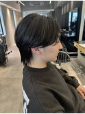 襟足ありセンターパート