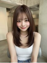 ヴェイン 渋谷(vain)&nbsp;ハッシュカットシースルーバング20代レイヤーカット