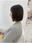 アディクシーカラーハイライトダブルカラーレイヤーカットボブ