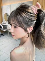 ミリバイアフロート(MIRI by AFLOAT) 【島田佑】ミディアムレイヤーカットグレージュ顔周りカット