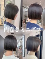 ロンドシエル 横浜(Lond ciel) 【横浜】小顔ネビージュ黒髪秋色透明感カラーワンレンボブルフ