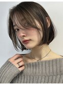 ボブレイヤーカット髪質改善ショートボブグレージュミニボブ韓国