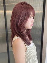 カバーヘア アカデミー 北浦和西口店(COVER HAIR ACADEMY)&nbsp;ピンクブラウン/くびれミディ/ハイレイヤー/ブリーチなしp北浦和