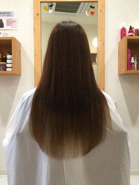 ヘアデザイン ジュリエ(Hair Design Juliet) ツヤ髪ロング マロンベージュAラインボブかきあげ[船橋競馬場駅]