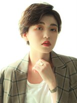 グラス(grass)&nbsp;マニッシュ　ウェービィー　ショート　くせ毛　アップバング